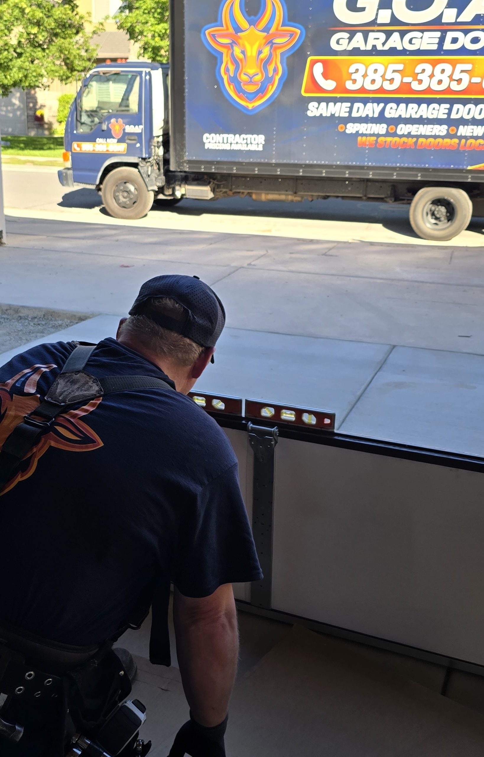 Completed garage door installation done right the first time
