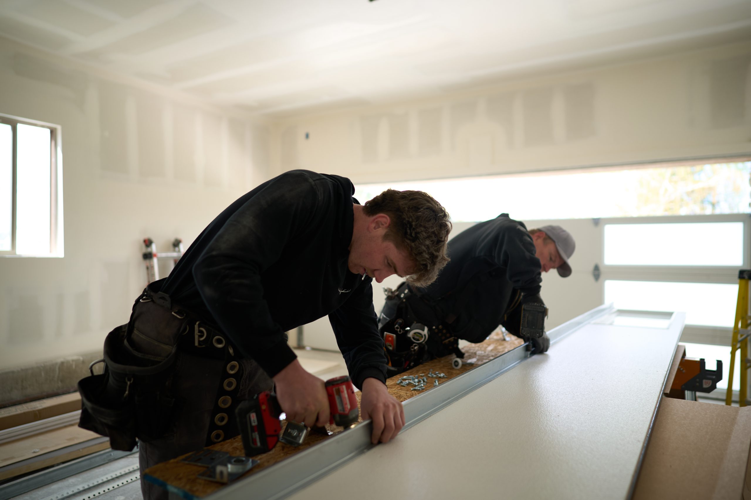GOAT Garage Doors technician completing a professional garage door installation