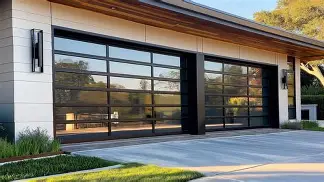 Glass garage door style