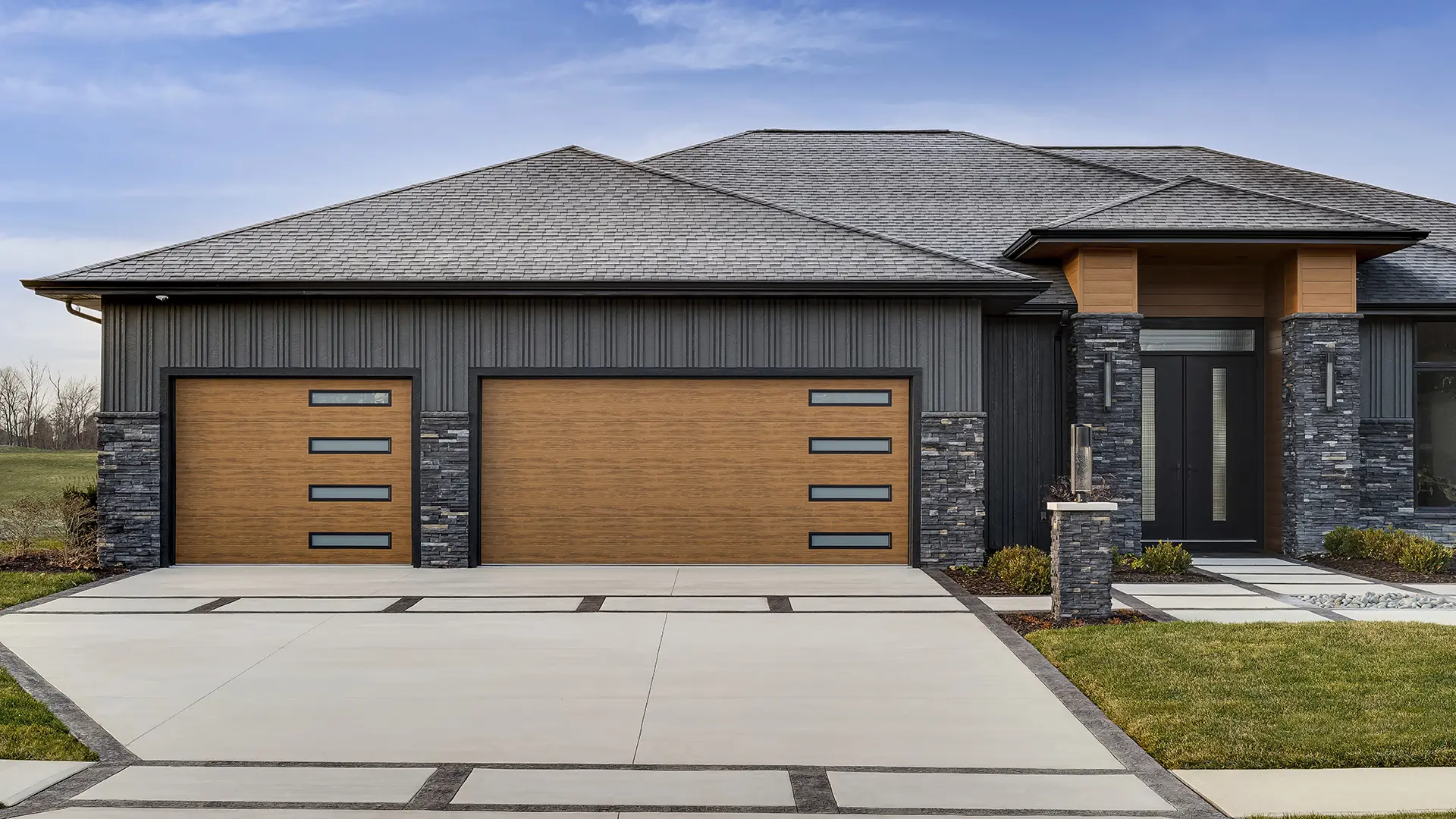 Modern garage door style