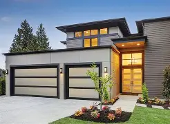 Glass garage door style