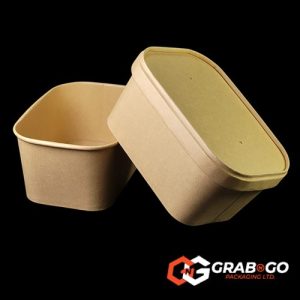 1000ml Large Rectangular Kraft Deli Bowls