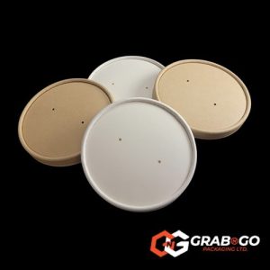 16oz Soup Cup White Kraft Vented Lids