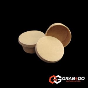 1oz Brown Kraft Sauce Cups & Lids