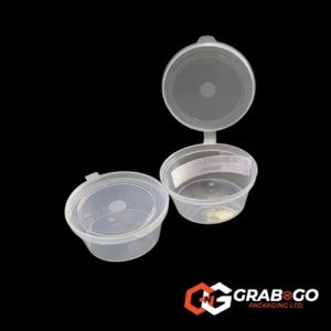 1oz Hinged Sauce Cup & Lid