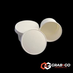 2oz White Kraft Sauce Cups & Lids