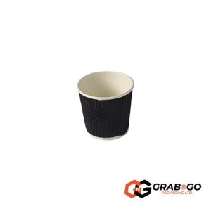 4oz Black Ripple Cup