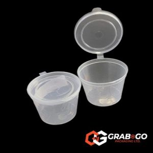 4oz Hinged Sauce Cup & Lid