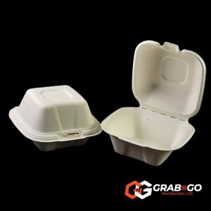 BHB7 - 5″ Bagasse Burger Box