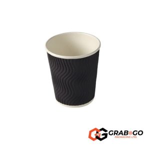 8oz Black Ripple Cup