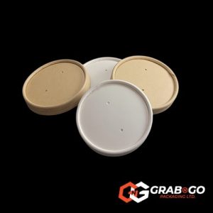 8oz/12oz Soup Cup White Kraft Vented Lids