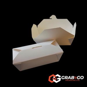 No.6a White Kraft Food Tray