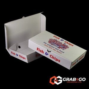 Large Printed Fish & Chips Box