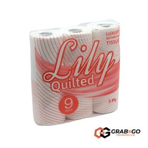 Lily White 3-Ply Toilet Rolls (Retail Pack 9)