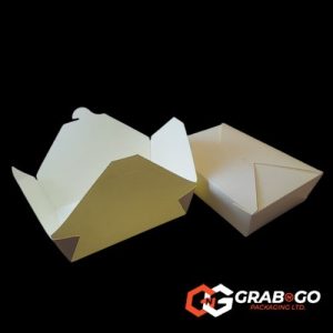 1250ml - No.8 White Kraft Food Carton