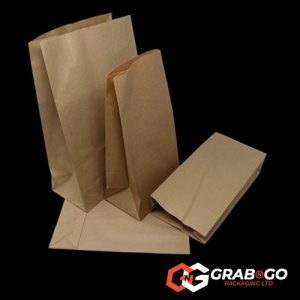 7lb SOS Plain Brown Grab Bag - 345 x 175 x 115mm