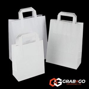 Large White SOS Carrier Bag – 15″ x 10″ x 5.5"