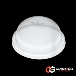 Dome Cross Lid for Smoothie Cup 10/12/16/20oz (rPET)