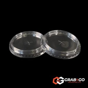 Straw Slot Flat Lids for Smoothie Cup 10/12/16/20oz (rPET)