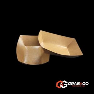 Small Kraft Boat Tray (115x85x44mm)