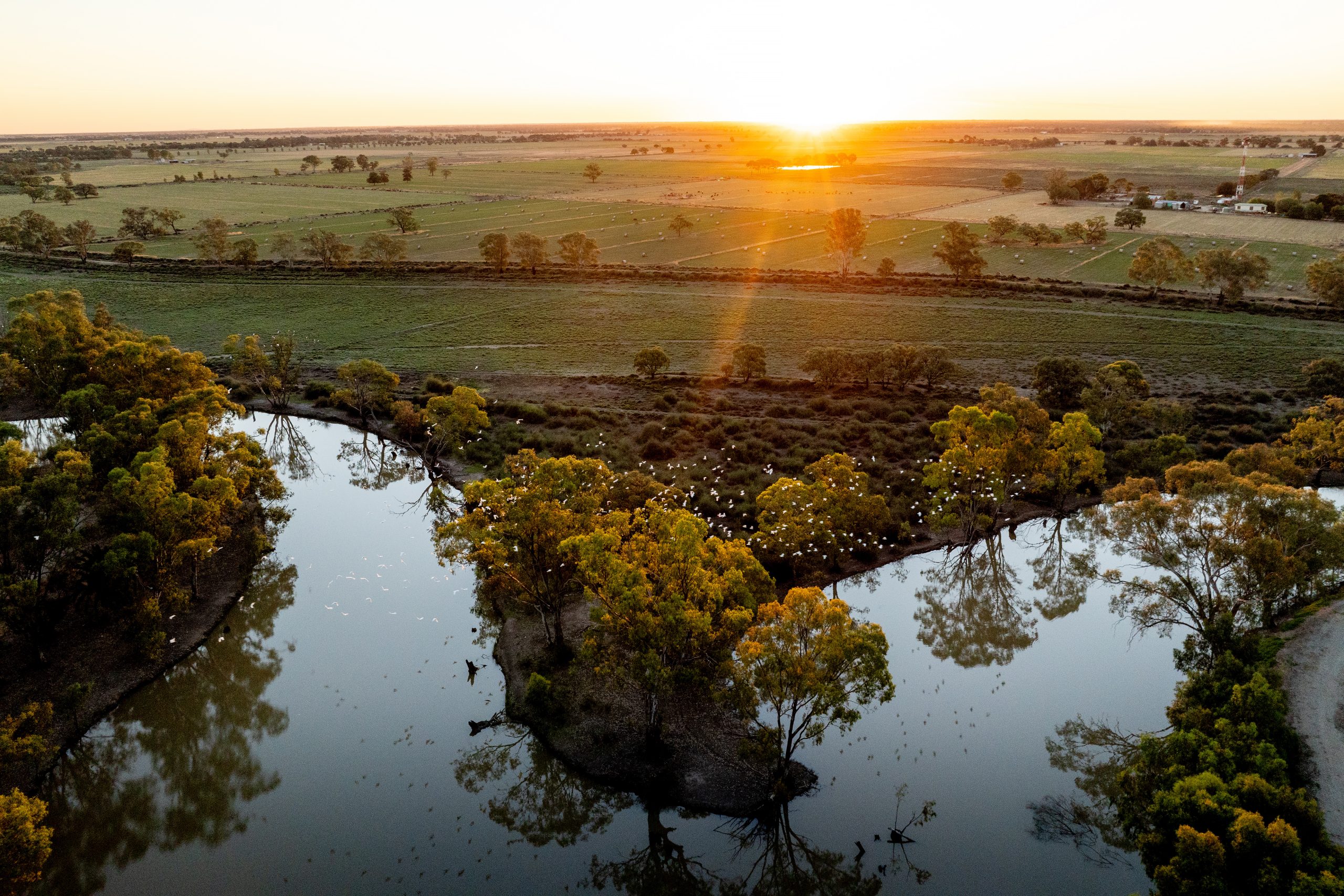 Sunset over Kerang river country