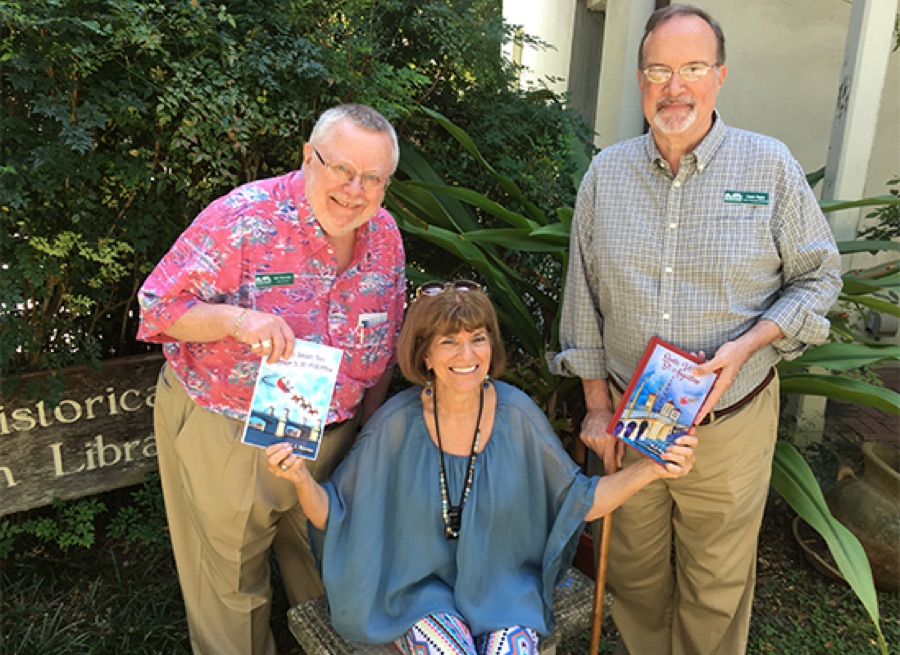 MJ Hayes pictured with St. Augustine Historical Society library staff